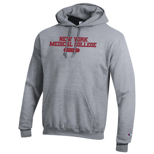  Champion Heather Grey Fleece Hoodie - NYMC - Established 1860
