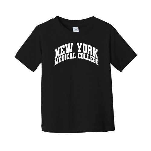  Toddler Black T Shirt - New York Medical College Spirit Mark Arched