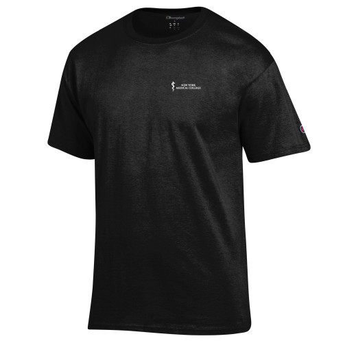  Champion Black T Shirt - New York Medical College - Caduceus