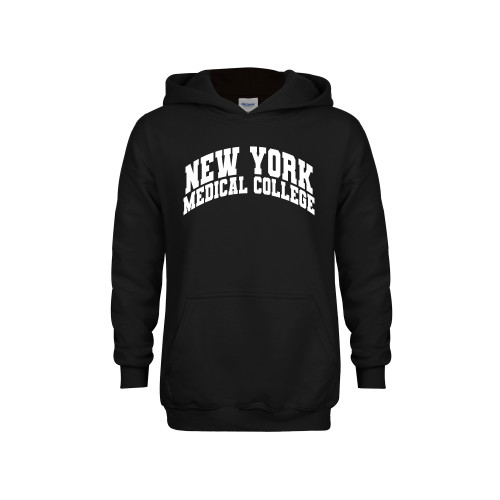  Youth Black Fleece Hoodie - New York Medical College Spirit Mark Arched