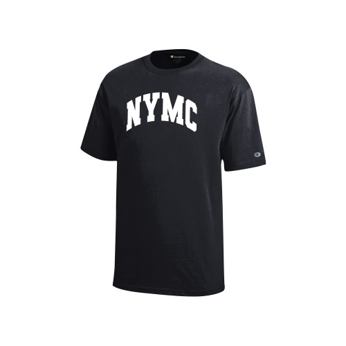  Champion Youth Black Short Sleeve Tee - NYMC Spirit Mark Arched