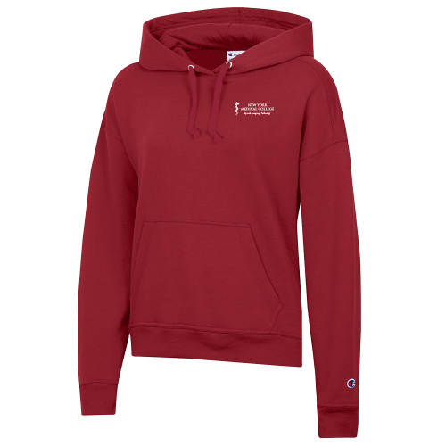  Champion Womens Cardinal Powerblend Pullover Hood - NYMC Speech-Language Pathology