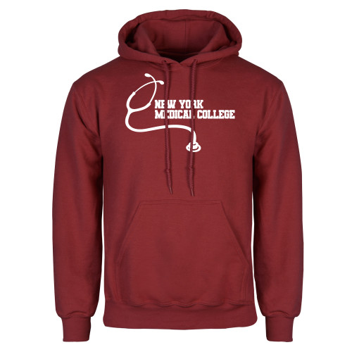  Cardinal Fleece Hoodie - New York Med College Stethoscope