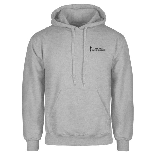  Grey Fleece Hoodie - New York Medical College - Caduceus