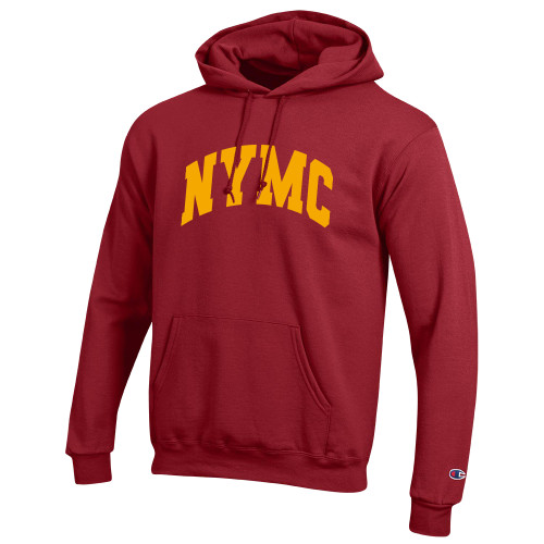  Champion Cardinal Fleece Hoodie - NYMC Spirit Mark Arched