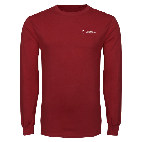  Cardinal Long Sleeve T Shirt - New York Medical College - Caduceus
