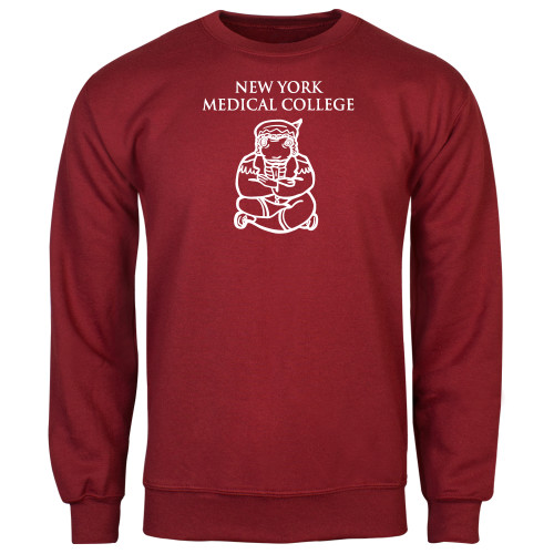  Cardinal Fleece Crew - New York Med College Frog