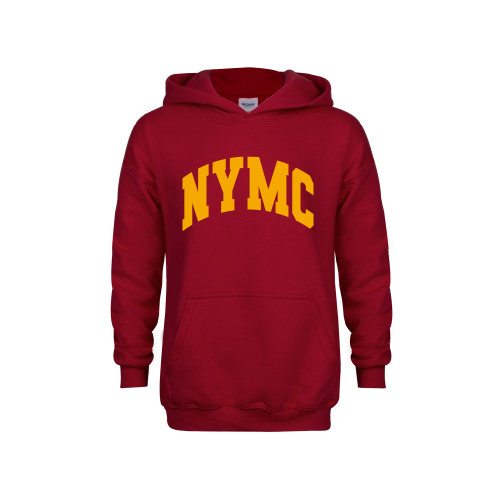  Youth Cardinal Fleece Hoodie - NYMC Spirit Mark Arched