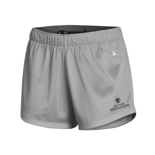  Champion Womens Grey Mesh Short - New York Medical College Stacked