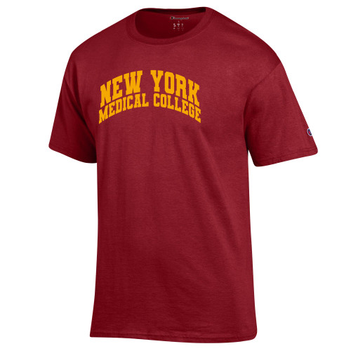  Champion Cardinal T Shirt - New York Medical College Spirit Mark Arched