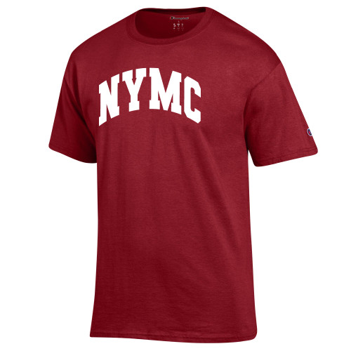  Champion Cardinal T Shirt - NYMC Spirit Mark Arched