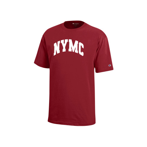  Champion Youth Cardinal Short Sleeve Tee - NYMC Spirit Mark Arched