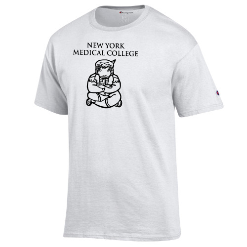  Champion White T Shirt - New York Med College Frog