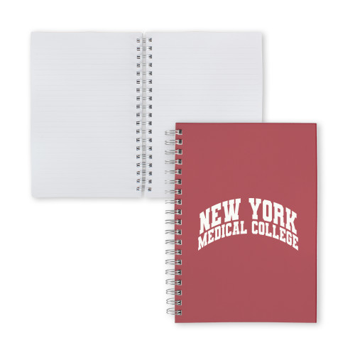 Clear 7 x 10 Spiral Journal Notebook - New York Medical College Spirit Mark Arched