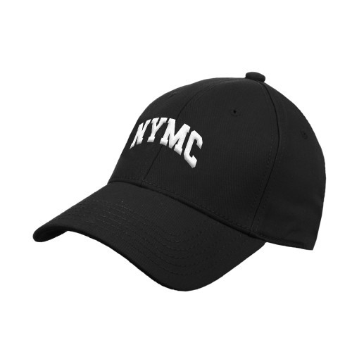  Black Structured Adjustable Pro Style Hat - NYMC Spirit Mark Arched