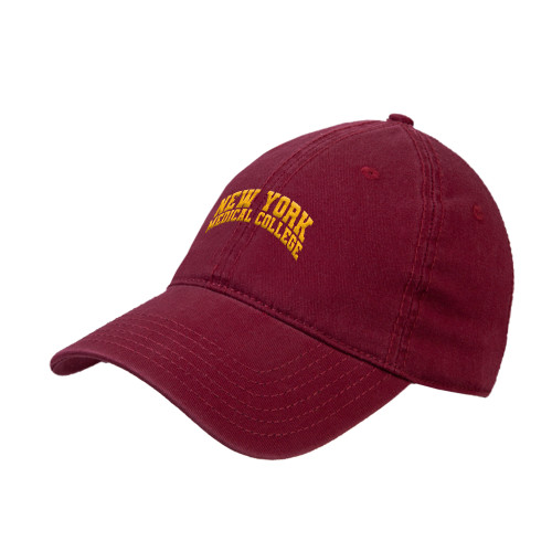  Cardinal Unstructured Adjustable Low Profile Hat - New York Medical College Spirit Mark Arched