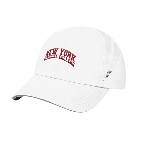 Womens White Performance Cap - New York Medical College Spirit Mark Arched