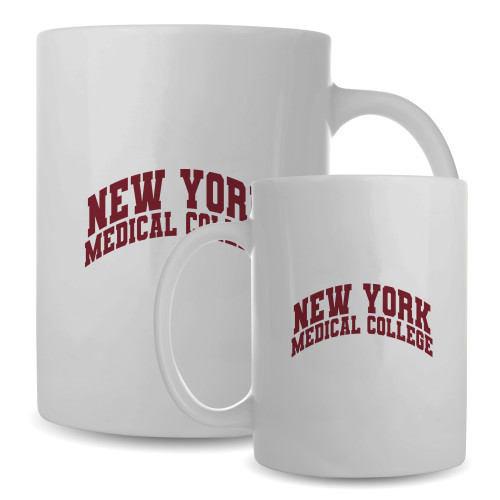  Full Color White Mug 15oz - New York Medical College Spirit Mark Arched