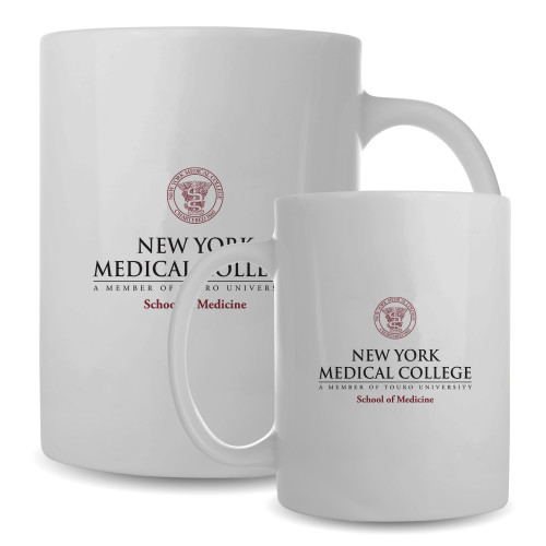  Full Color White Mug 15oz - NYMC School of Medicine Stacked