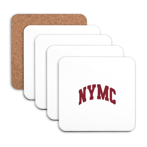  Hardboard Coaster w/Cork Backing 4/set - NYMC Spirit Mark Arched