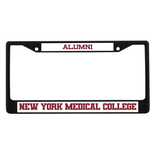  Metal License Plate Frame in Black - New York Medical College Spirit Mark