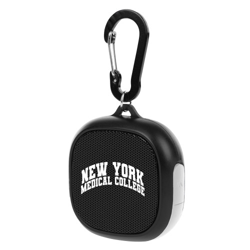  Black/White Waterproof Speaker w/ Carabiner - New York Medical College Spirit Mark Arched