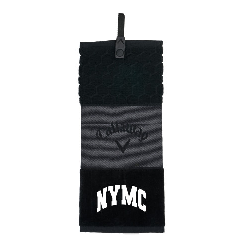  Callaway Black Trifold Towel - NYMC Spirit Mark Arched