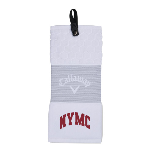  Callaway White Trifold Towel - NYMC Spirit Mark Arched