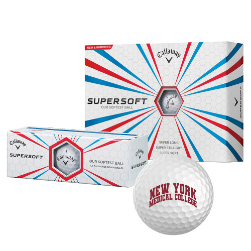  Callaway Supersoft Golf Balls 12/pkg - New York Medical College Spirit Mark Arched