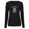 Thumbnail image for  Womens Black Long Sleeve V Neck Tee 