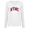 Thumbnail image for  Womens White Long Sleeve V Neck Tee 