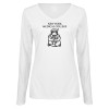 Thumbnail image for  Womens White Long Sleeve V Neck Tee 