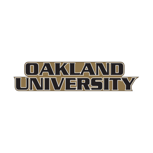 Oakland University Black & White Golden Grizzly Bear Head Car Decal