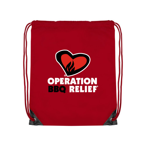  Red Drawstring Backpack - OBR Vertical Primary Mark
