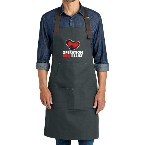  Charcoal Signature Workwear Apron - OBR Vertical Primary Mark