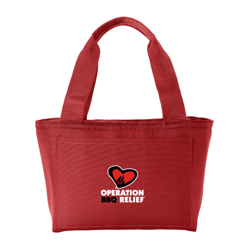  Insulated Red Lunch Tote - OBR Vertical Primary Mark