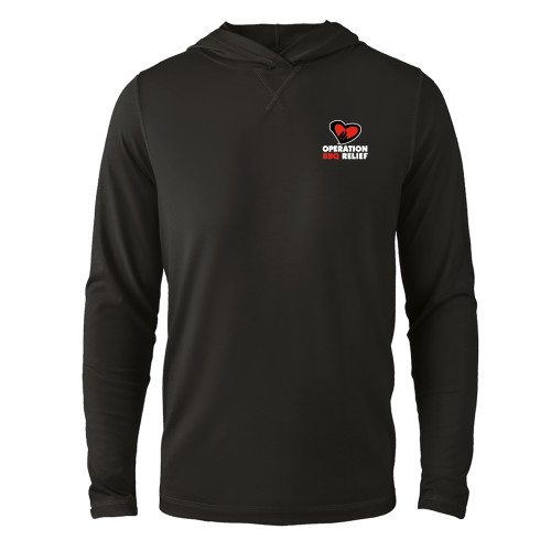  Black Long Sleeve Hooded Tee - OBR Vertical Primary Mark