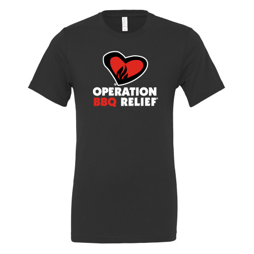  Bella + Canvas Black Jersey Cotton T Shirt - OBR Vertical Primary Mark