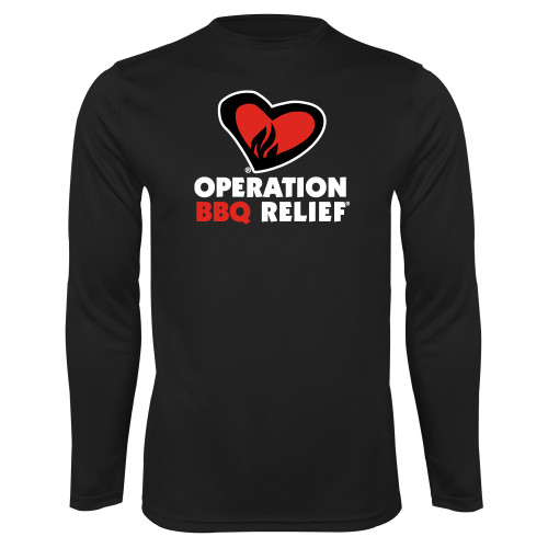  Black Performance Long Sleeve Shirt - OBR Vertical Primary Mark
