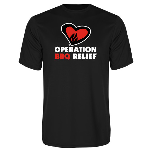  Black Performance Tee - OBR Vertical Primary Mark