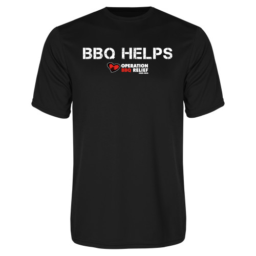  Black Performance Tee - OBR BBQ Helps