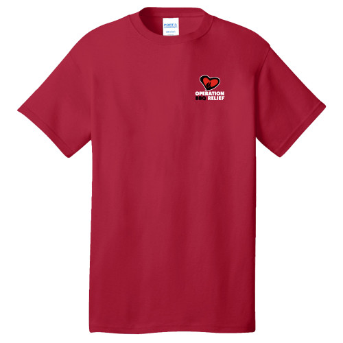  Extended Red T Shirt - OBR Vertical Primary Mark