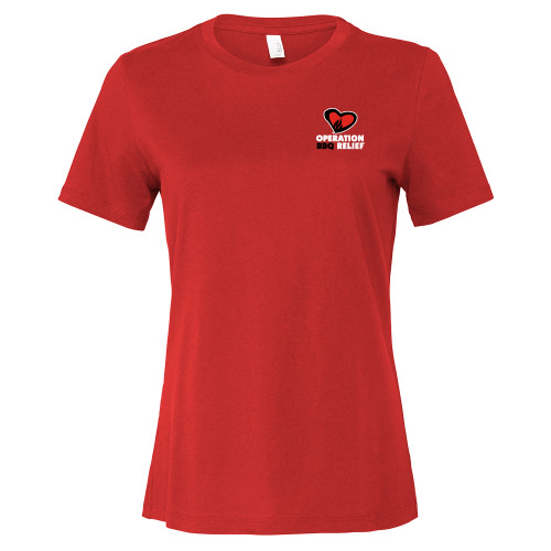 Main Image for  Bella + Canvas Womens Red Relaxed Cotton T Shirt