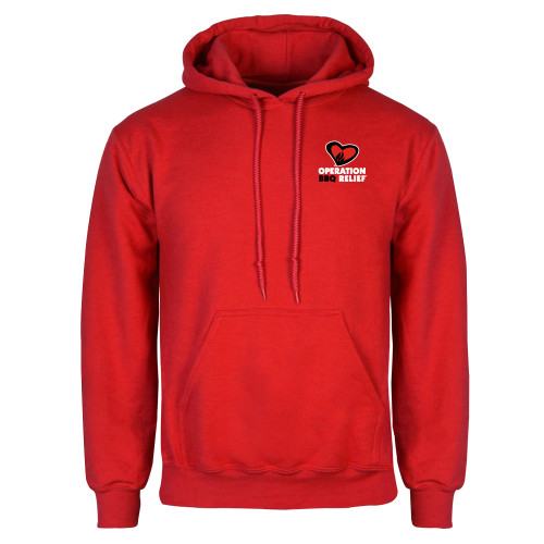  Red Fleece Hoodie - OBR Vertical Primary Mark
