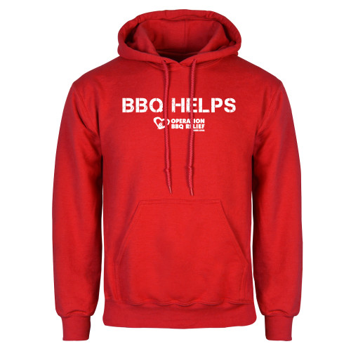  Red Fleece Hoodie - OBR BBQ Helps