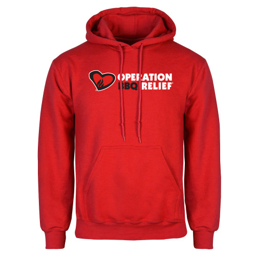  Red Fleece Hoodie - OBR Vertical Primary Mark