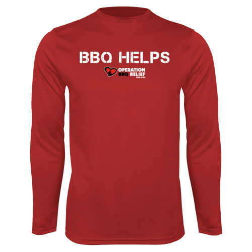  Red Performance Long Sleeve Shirt - OBR BBQ Helps