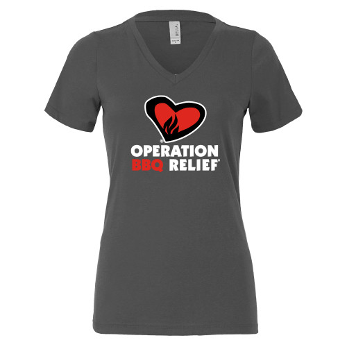 Main Image for  Bella + Canvas Womens Asphalt V Neck Cotton T Shirt