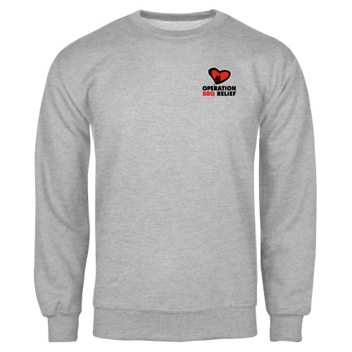 Grey Fleece Crew - OBR Vertical Primary Mark