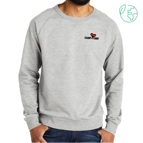  Allmade Light Grey Organic French Terry Crewneck Sweatshirt - Camp OBR